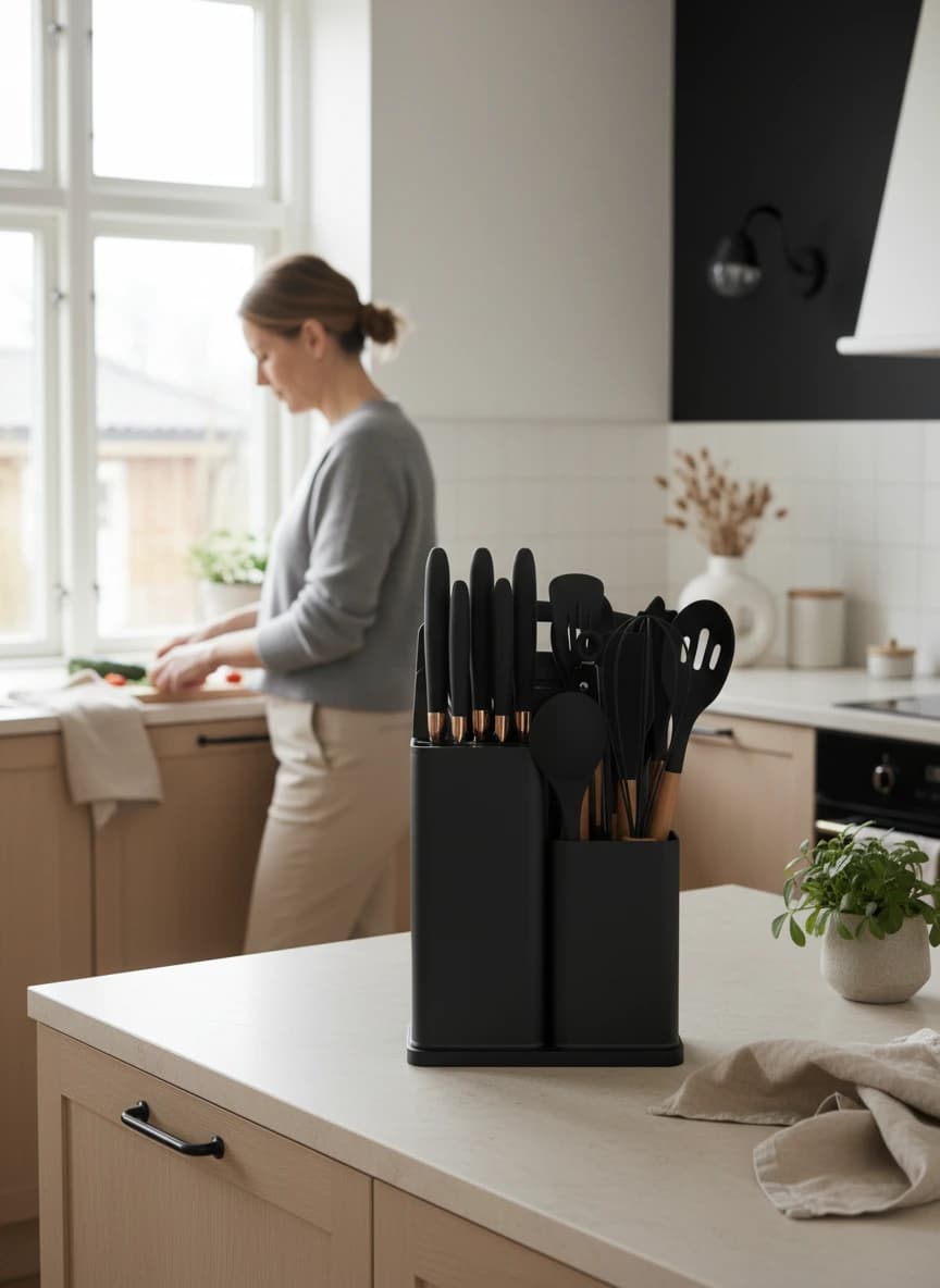 19-delige keukenset in Zwart — tweede afbeelding