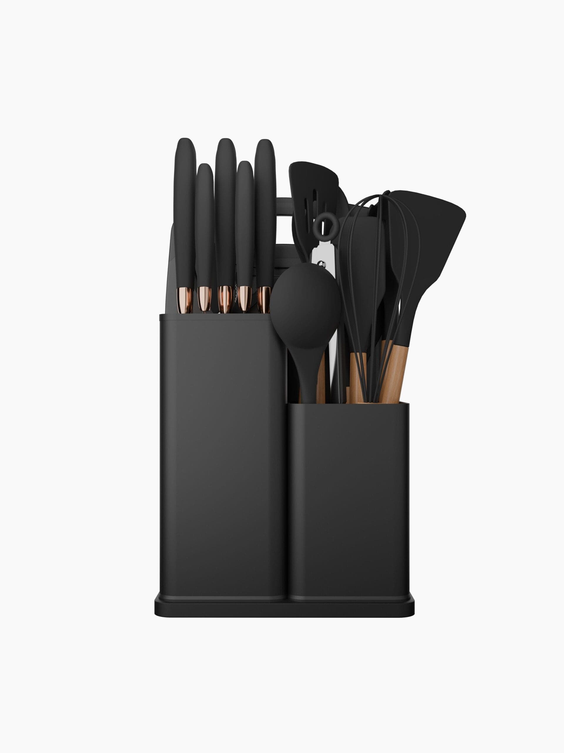 19-delige keukenset zwart - hoofdafbeelding