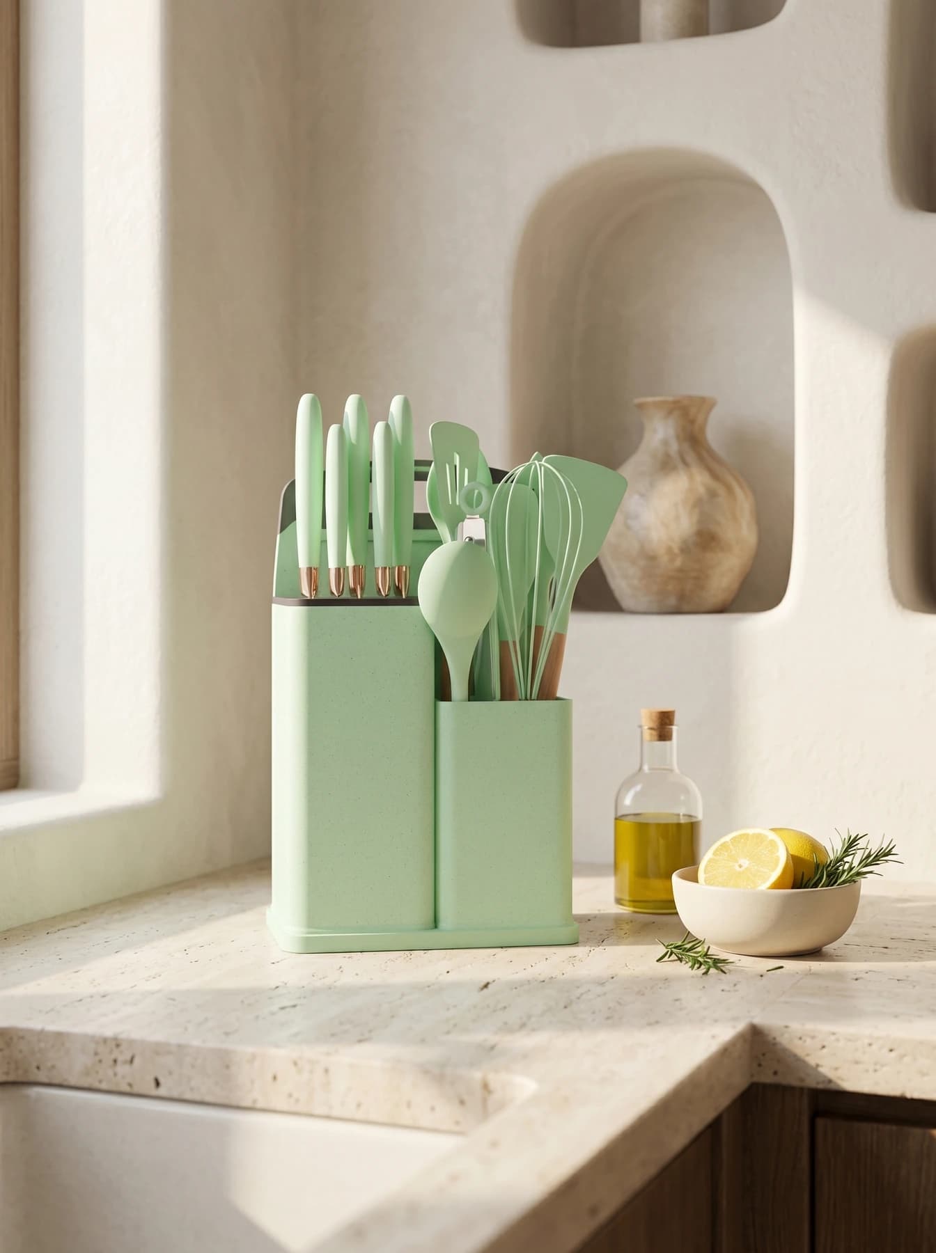 19-delige keukenset — Mintgroen — tweede afbeelding