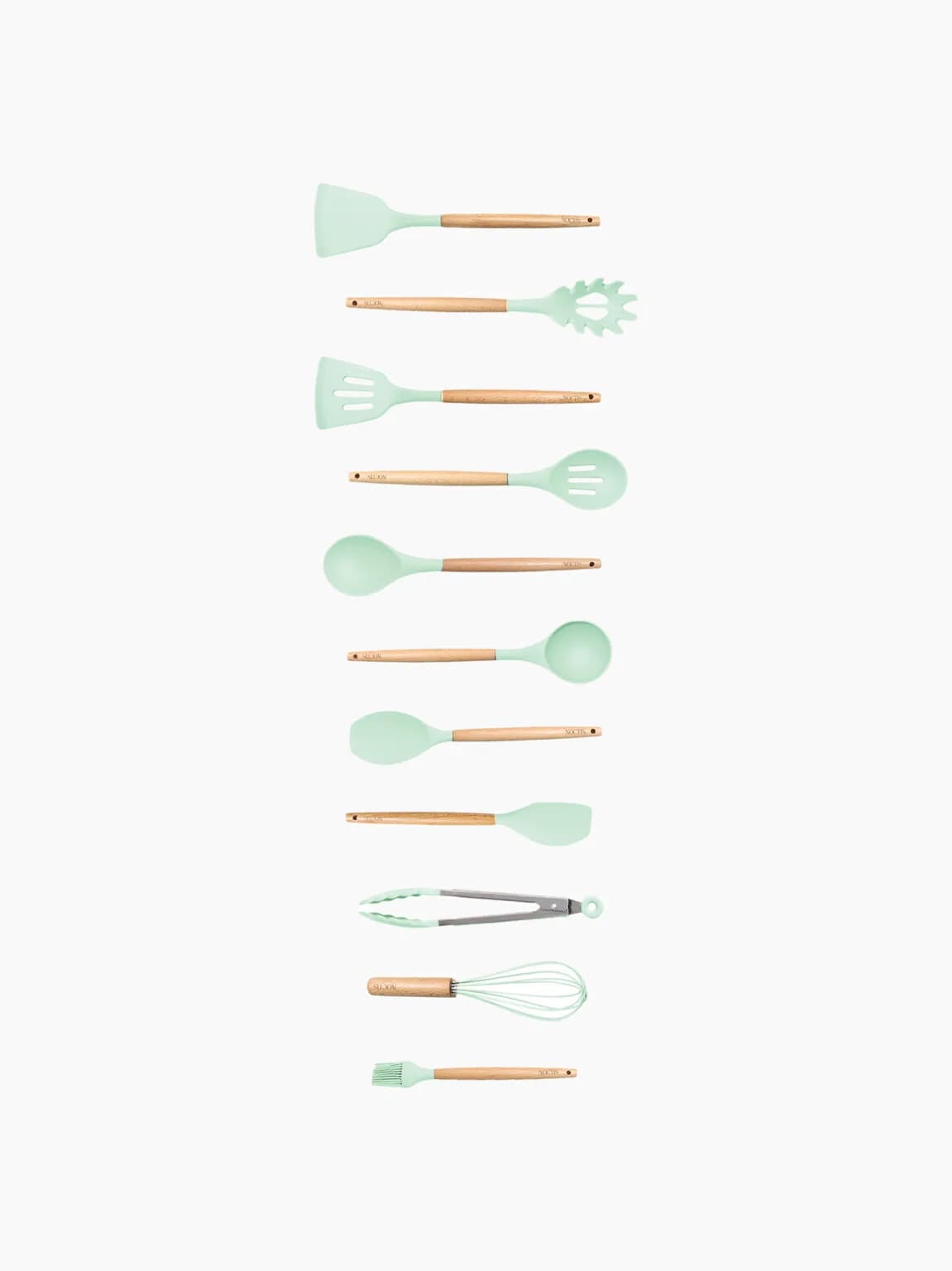 19-delige keukenset Mintgroen — pollepels